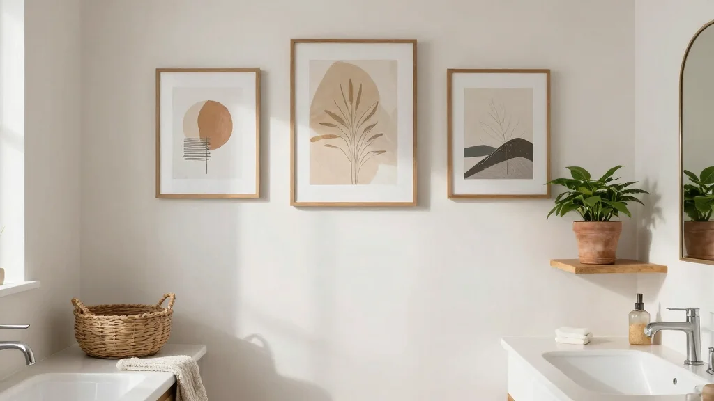 11 3-Piece Bathroom Wall Decor Ideas for a Cohesive Finished Look