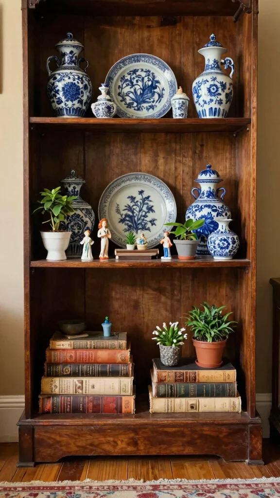 11 Living Room Hutch Decorating Ideas for a Beautiful Organized Display - 1. Curate Your Collectibles 1