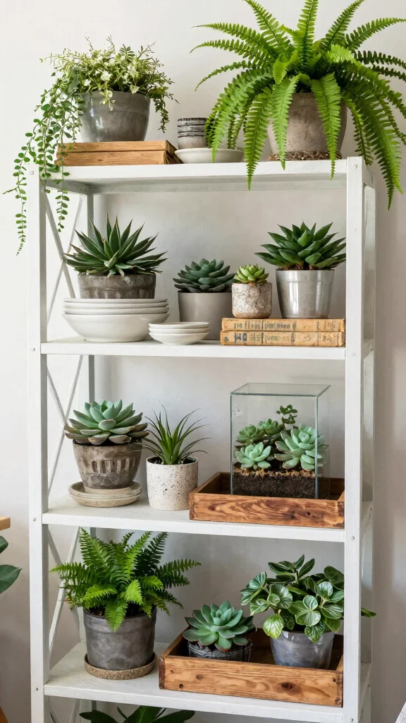 11 Living Room Hutch Decorating Ideas for a Beautiful Organized Display - 6. Incorporate Nature 1