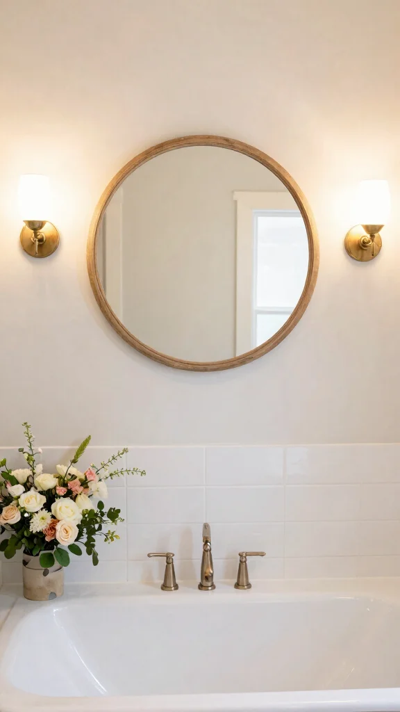 11 Over-the-Tub Bathroom Decor Ideas for a Luxurious Spa-Like Touch - 2. Hang a Statement Mirror 1