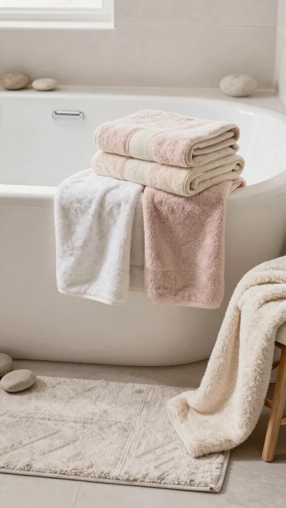 11 Over-the-Tub Bathroom Decor Ideas for a Luxurious Spa-Like Touch - 3. Incorporate Soft Textiles 1