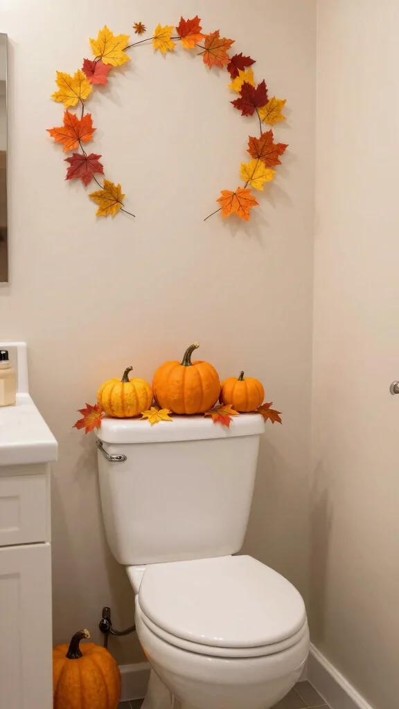 12 Above-the-Toilet Bathroom Decor Ideas for Smart Stylish Storage - 12. Seasonal Decor for a Fresh Update 1
