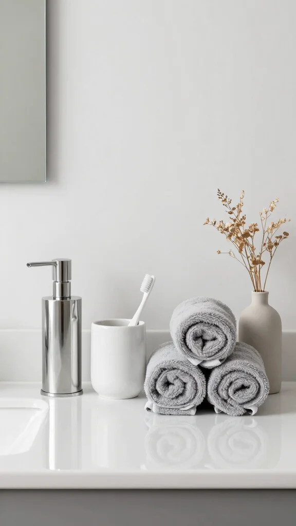 12 Aesthetic Bathroom Decor Ideas for a Styled Mood-Board Space - 2. Minimalist Accessories 1