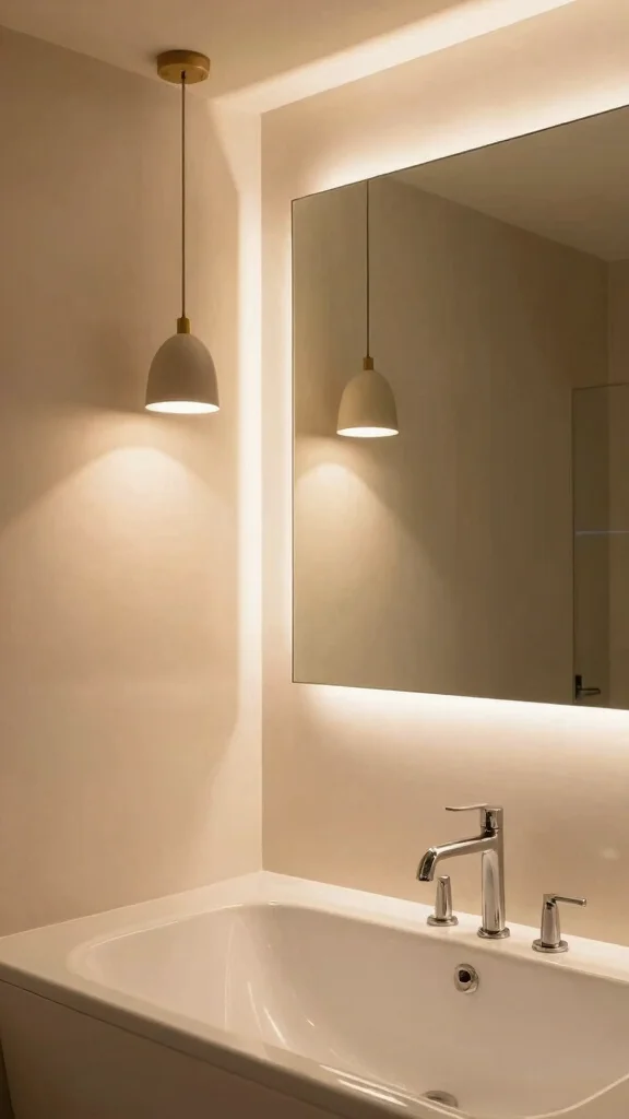 12 Aesthetic Bathroom Decor Ideas for a Styled Mood-Board Space - 6. Elegant Lighting 1