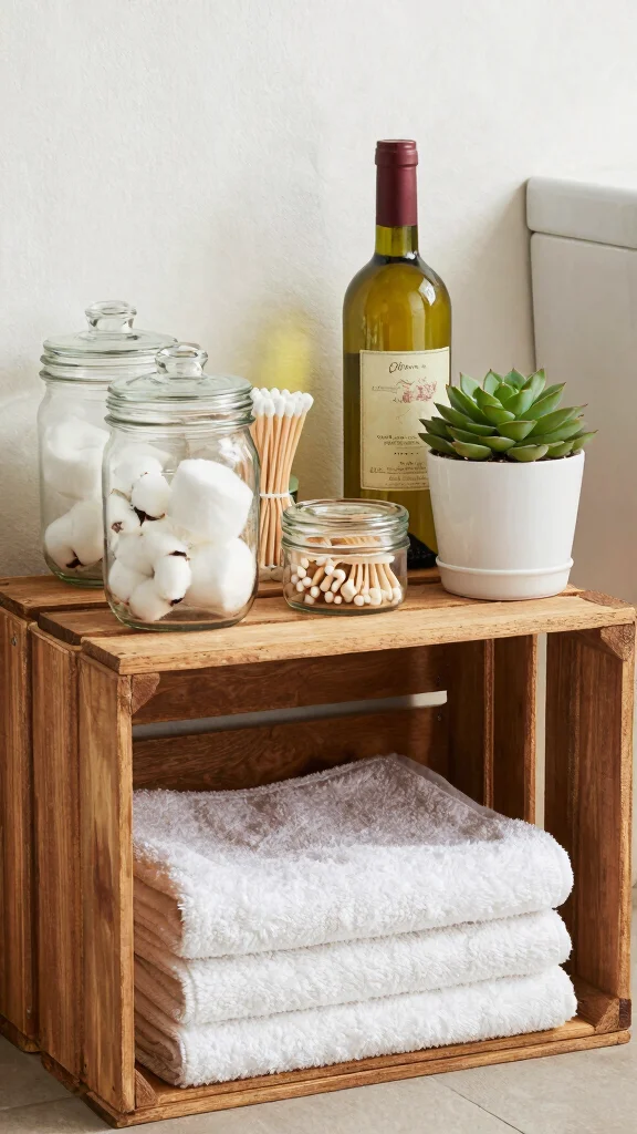 12 Apartment Bathroom Decor Ideas for a Renter-Friendly Refresh - 1. Upcycled Decor 1