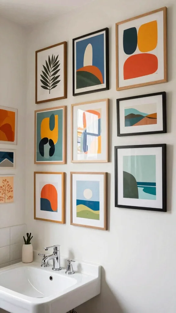 12 Apartment Bathroom Decor Ideas for a Renter-Friendly Refresh - 5. Wall Art and Prints 1