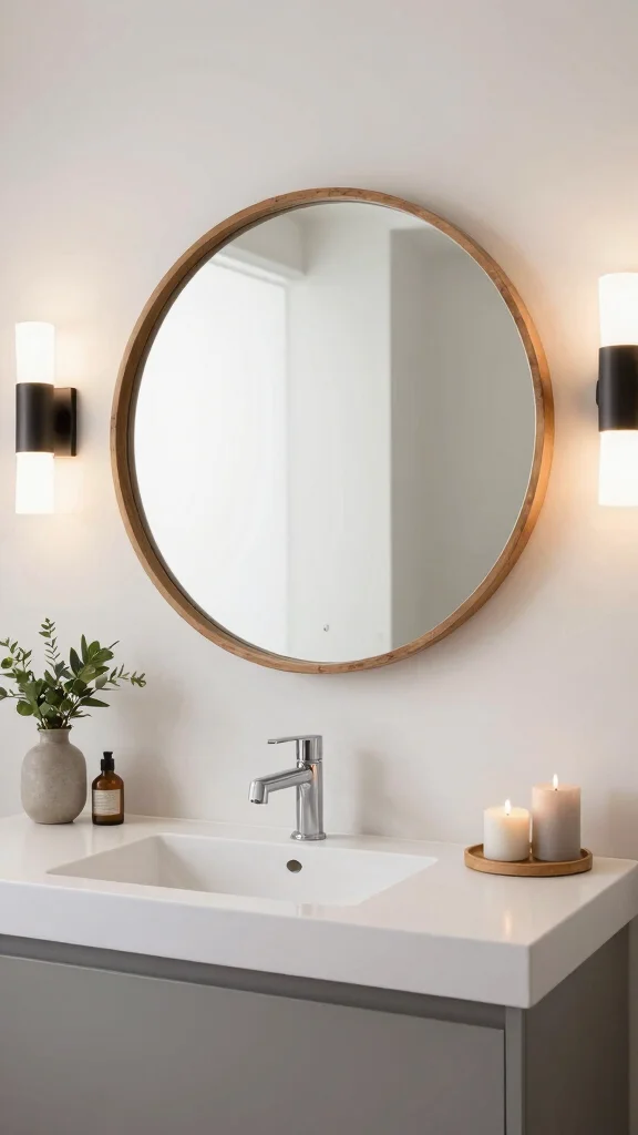 12 Apartment Bathroom Decor Ideas for a Renter-Friendly Refresh - 7. Statement Mirrors 1