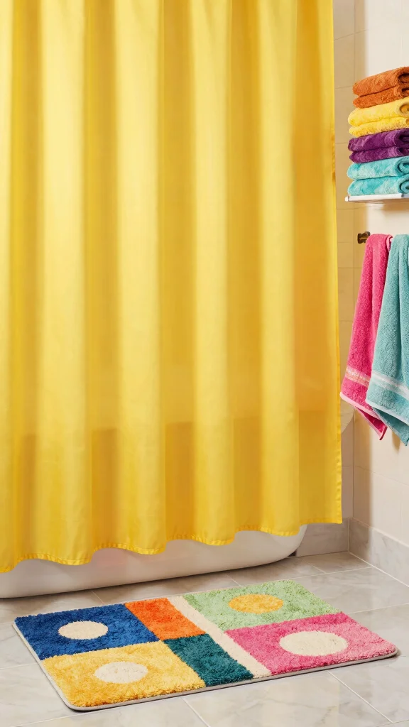 12 Apartment Bathroom Decor Ideas for a Renter-Friendly Refresh - 9. Colorful Accents 1