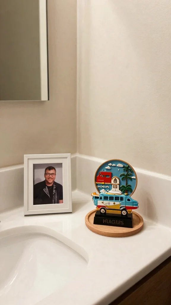12 Bathroom Countertop Decor Ideas for a Styled Clutter-Free Surface - 12. Personal Touches with Keepsakes 1