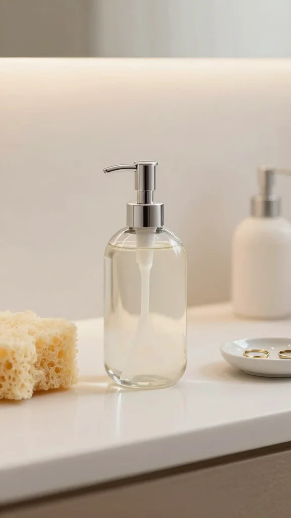 12 Bathroom Countertop Decor Ideas for a Styled Clutter-Free Surface - 6. Functional Soap Dispensers 1