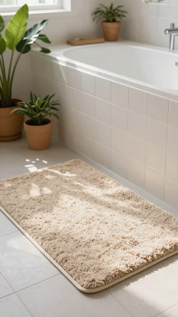 12 Bathroom Decor Accessory Ideas for Towels, Trays and More - 6. Eco-Friendly Bath Mats 1