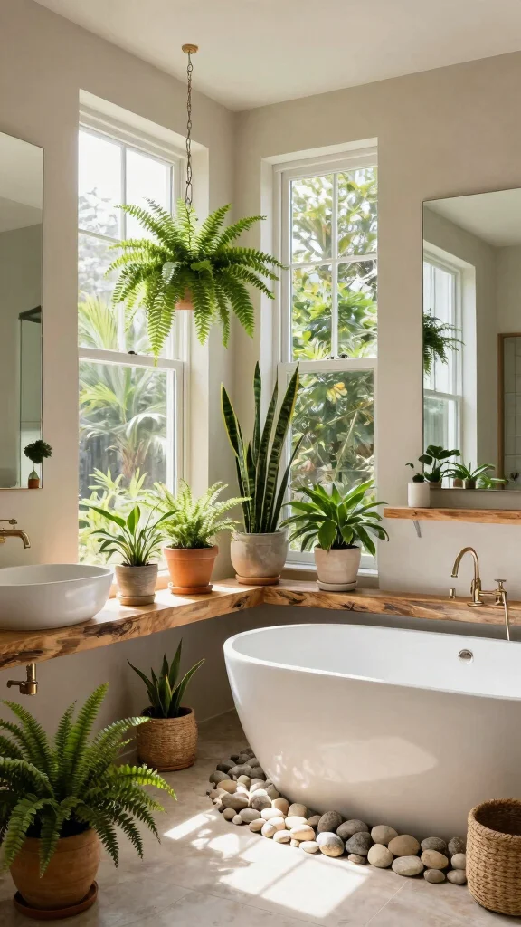 12 Bathroom Decor Trends for 2026 to Watch and Try - 1. Biophilic Design 1