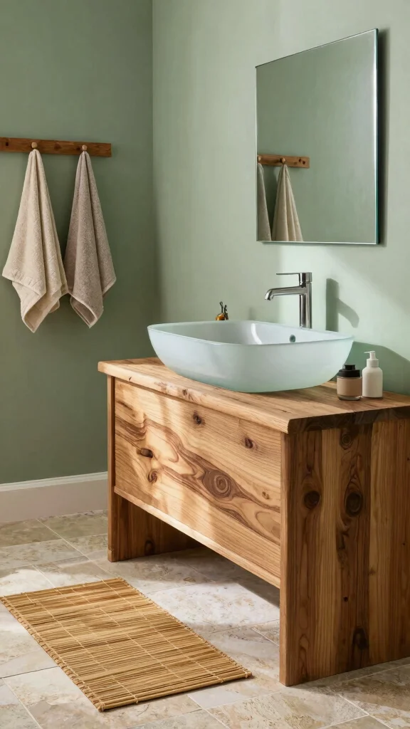 12 Bathroom Decor Trends for 2026 to Watch and Try - 2. Eco-Friendly Materials 1