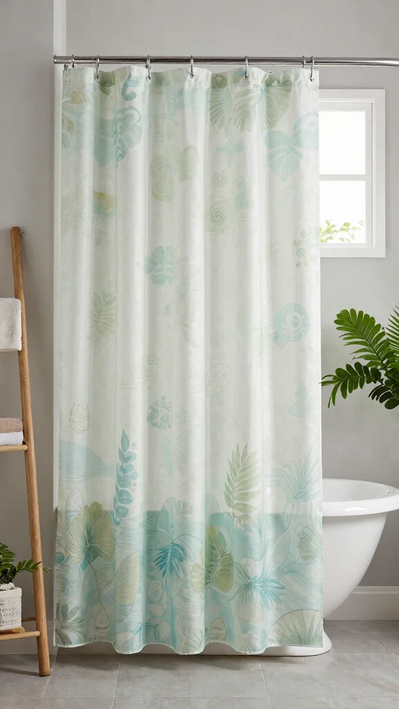 12 Bathroom Organization Decor Ideas for a Tidy Beautiful Space - 10. Sustainable Shower Curtains 1