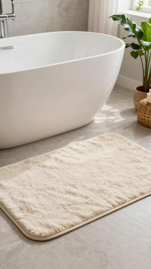 12 Bathroom Organization Decor Ideas for a Tidy Beautiful Space - 4. Eco-Friendly Bath Mats 1