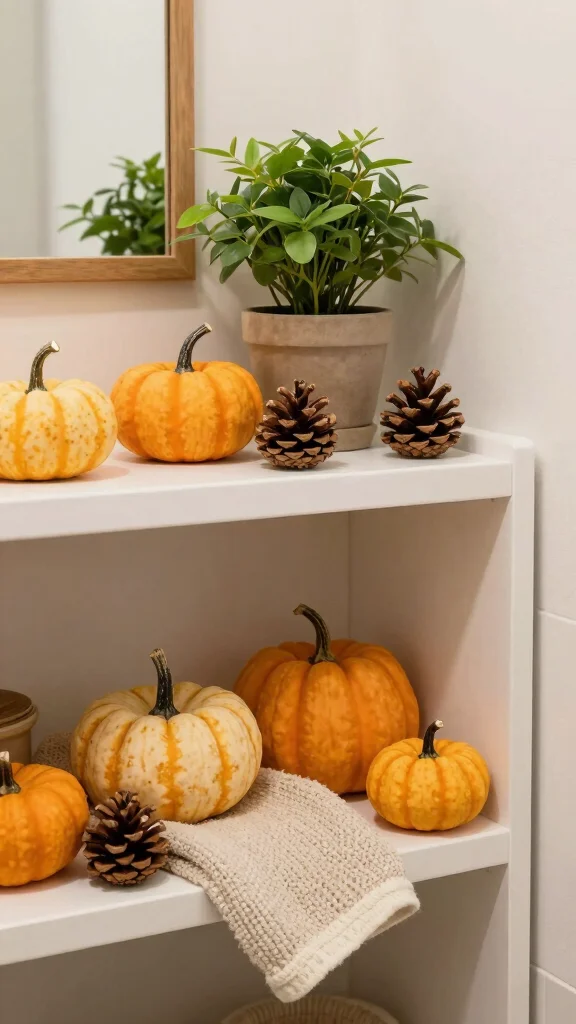 12 Bathroom Shelf Styling Ideas for Beauty, Function, and Personality - 10. Seasonal Decor Swaps 1