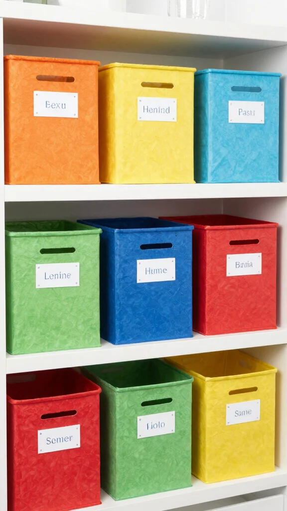 12 Bathroom Storage Decor Ideas That Are Both Functional and Stylish - 12. Color-Coded Storage Bins 1
