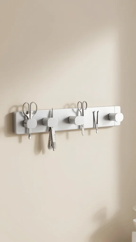 12 Bathroom Storage Decor Ideas That Are Both Functional and Stylish - 9. Magnetic Strips for Small Items 1