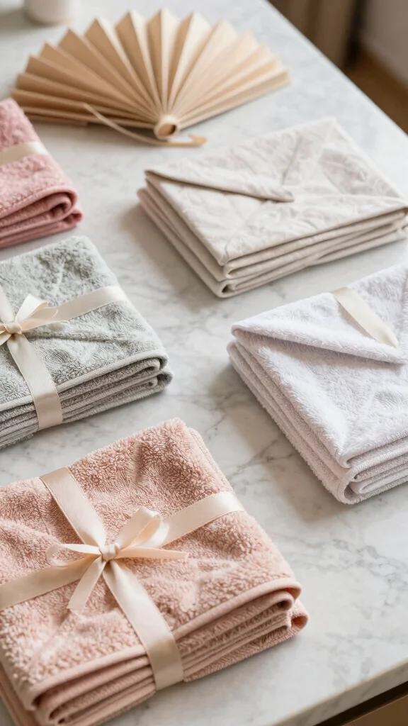 12 Bathroom Towel Decor Ideas for Display Folding and Hanging - 5. Elegant Towel Folding Techniques 1