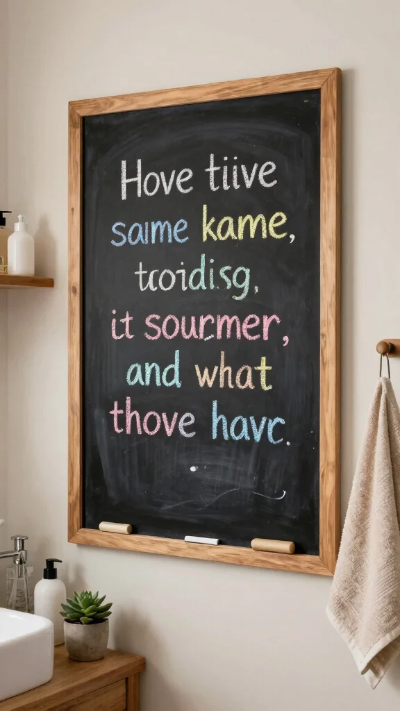 12 Bathroom Wall Quote Decor Ideas for a Funny Inspirational Touch - 3. Chalkboard Quotes 1
