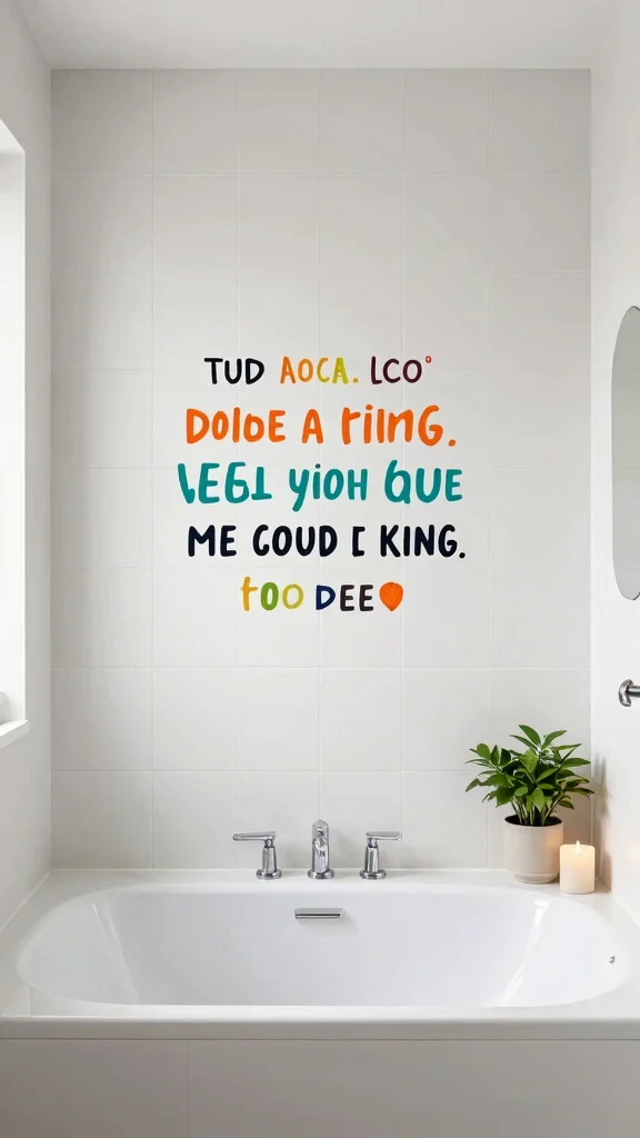 12 Bathroom Wall Quote Decor Ideas for a Funny Inspirational Touch - 4. Vinyl Wall Decals 1