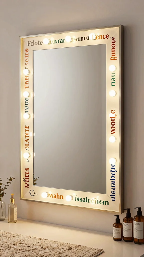 12 Bathroom Wall Quote Decor Ideas for a Funny Inspirational Touch - 7. Creative Mirror Quotes 1
