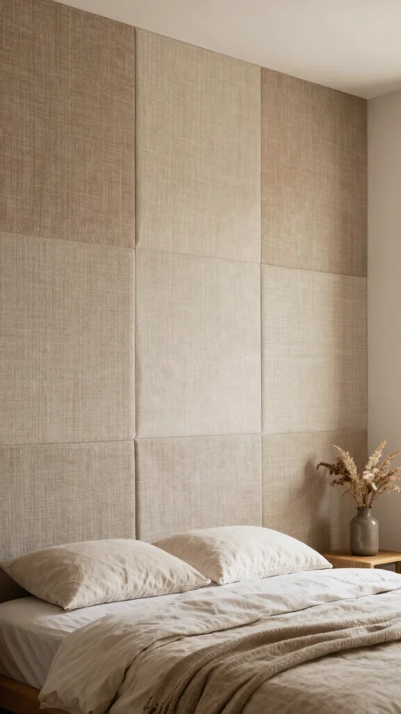 12 Bedroom Accent Wall Ideas for Color, Texture, and Drama - 7. Fabric Wall Panels 1