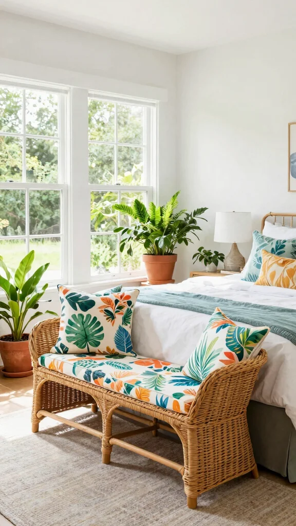 12 Bedroom Bench Ideas for the Foot of the Bed and Window Seats - 12. Outdoor-Inspired 1