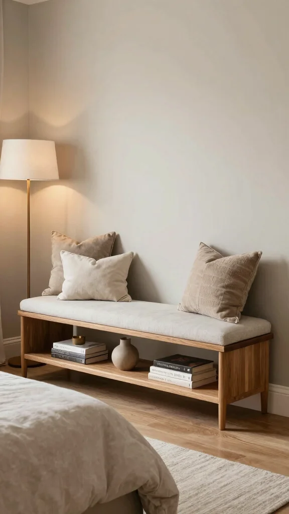 12 Bedroom Bench Ideas for the Foot of the Bed and Window Seats - 5. Console Bench 1