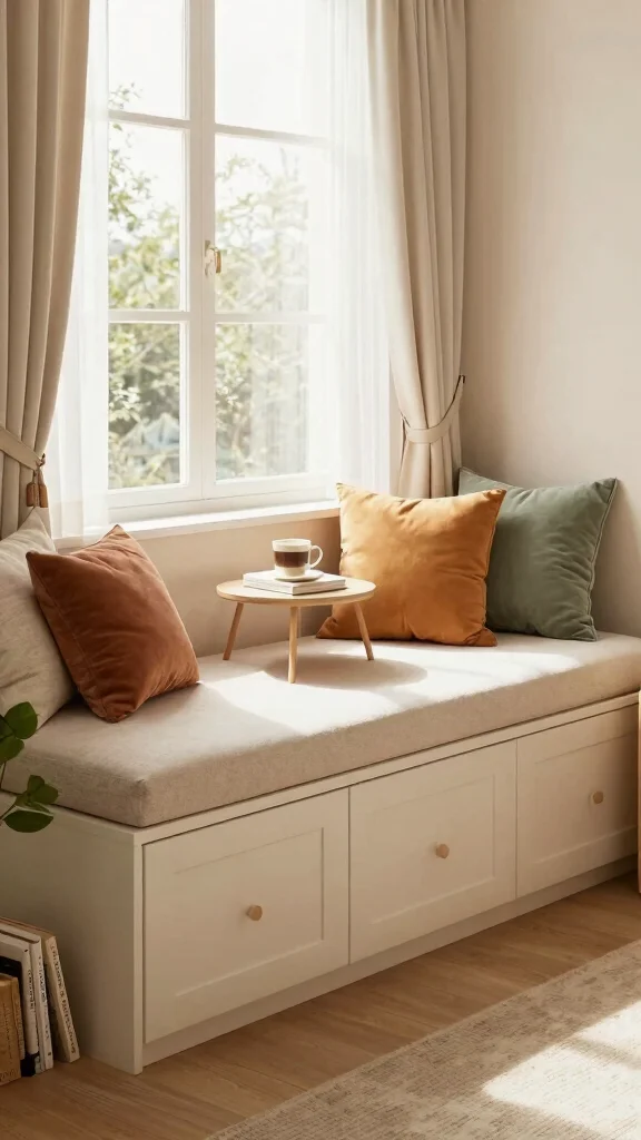 12 Bedroom Built-In Ideas for Wardrobes Shelves and Headboard Walls - 5. Window Seats: Create Cozy Nooks 1