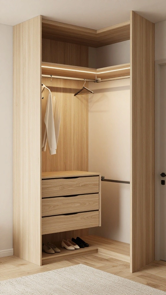 12 Bedroom Built-In Ideas for Wardrobes Shelves and Headboard Walls - 6. Custom Closet Systems: Organized and Efficient 1