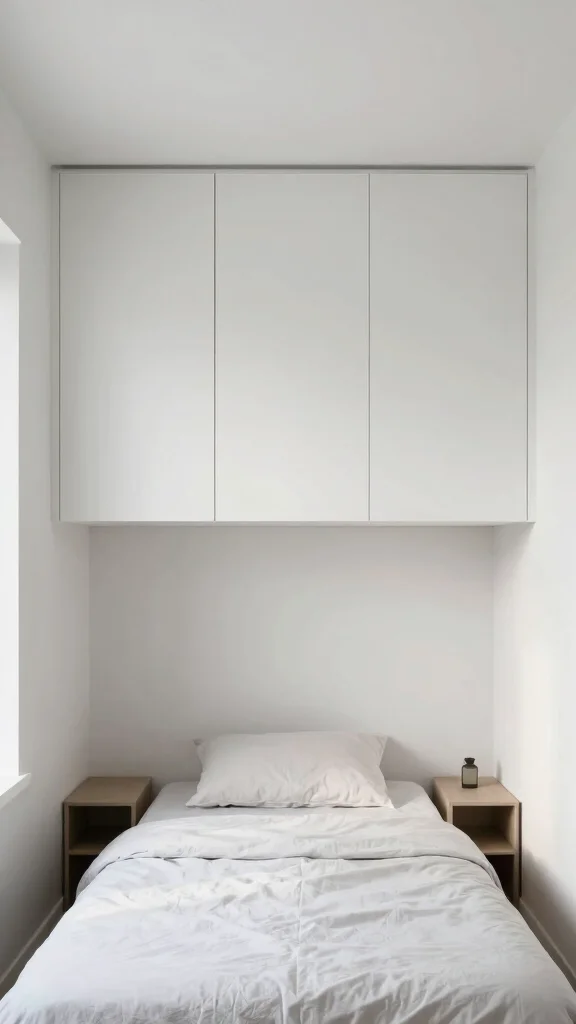 12 Bedroom Built-In Ideas for Wardrobes Shelves and Headboard Walls - 7. Overhead Storage: Utilize Vertical Space 1