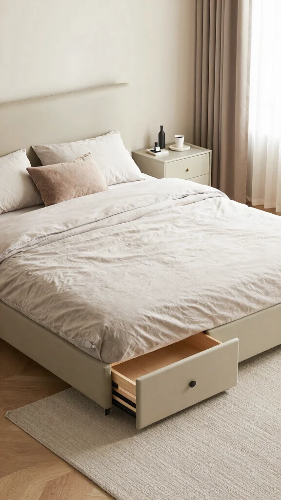 12 Bedroom Built-In Ideas for Wardrobes Shelves and Headboard Walls - 8. Bed Frames with Storage: Smart Solutions 1