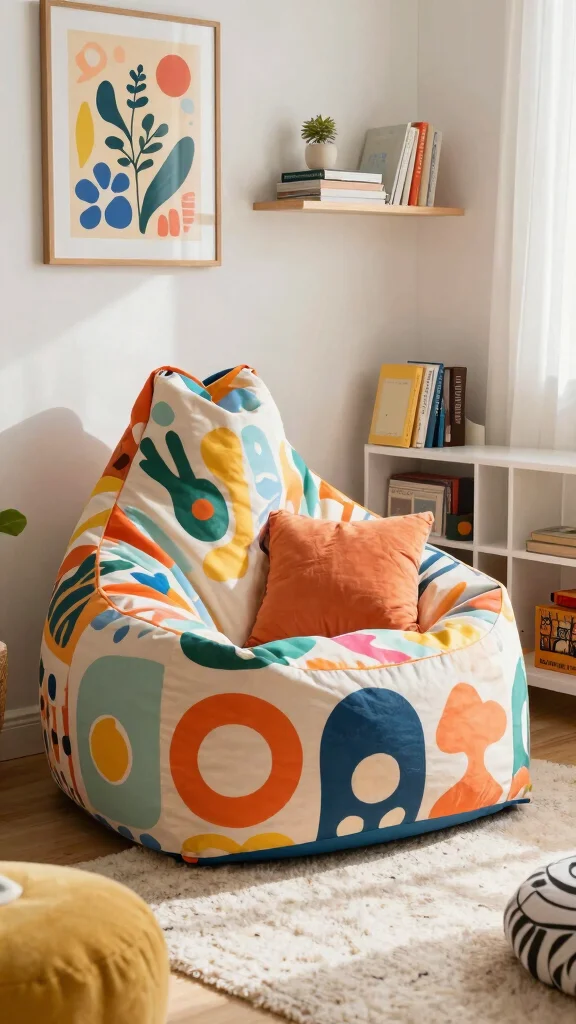 12 Bedroom Chair Ideas for a Reading Nook, Vanity, or Accent Seat - 11. Bean Bag Chair 1