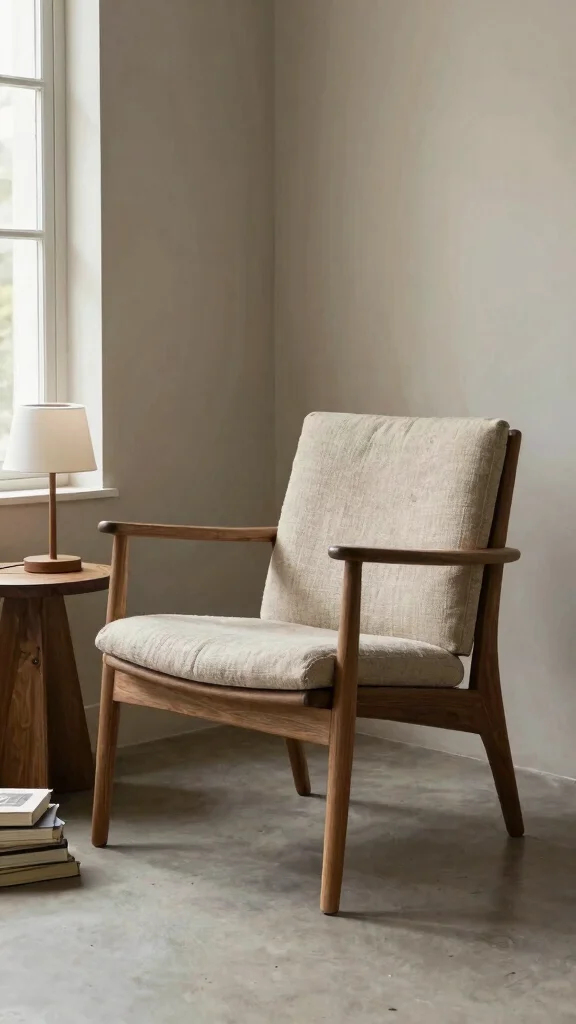 12 Bedroom Chair Ideas for a Reading Nook, Vanity, or Accent Seat - 4. Sustainable Wood Accent Chair 1