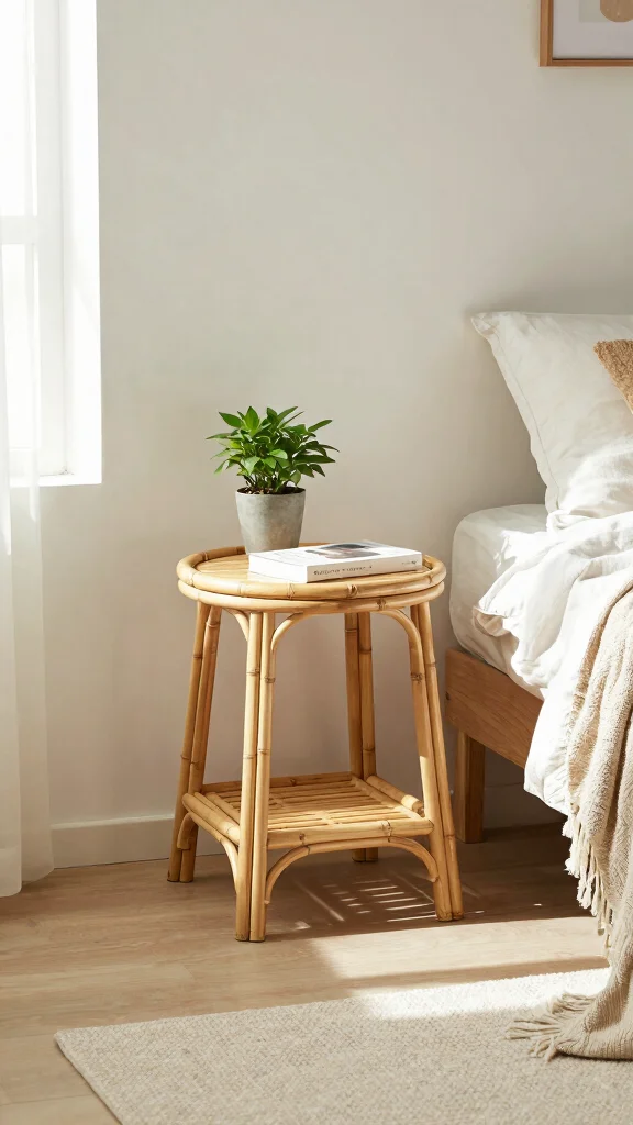 12 Bedroom Chair Ideas for a Reading Nook, Vanity, or Accent Seat - 5. Bamboo Stool 1