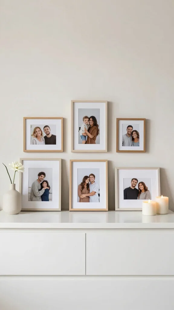 12 Bedroom Dresser Decor Ideas for a Styled Beautiful Top Surface - 6. Personal Touch with Framed Photos 1