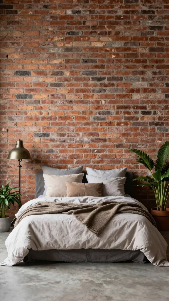 12 Bedroom Feature Wall Ideas for a Focal Point That Defines the Room - 10. Reclaimed Brick Walls 1