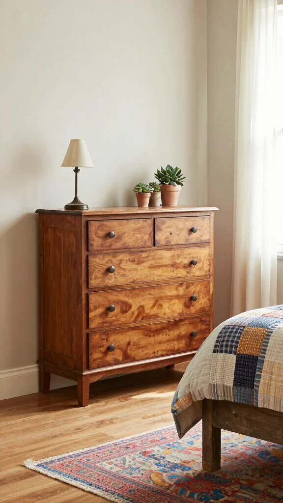 12 Bedroom Furniture Design Ideas for a Stylish Functional Sleep Space - 1. Upcycled Vintage Furniture 1