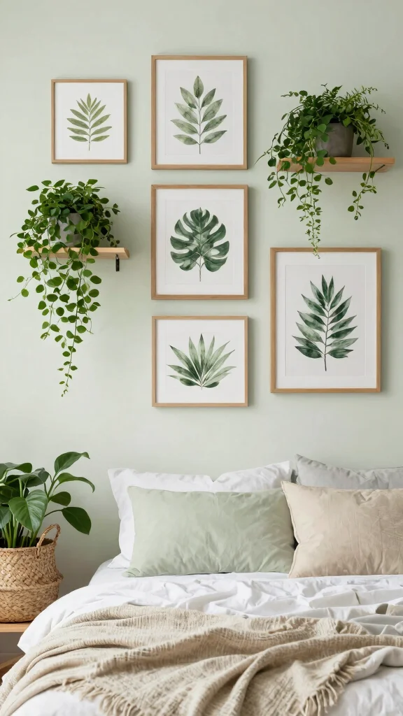 12 Bedroom Gallery Wall Ideas for a Curated Personal Wall Display - 2. Botanical Bliss 1