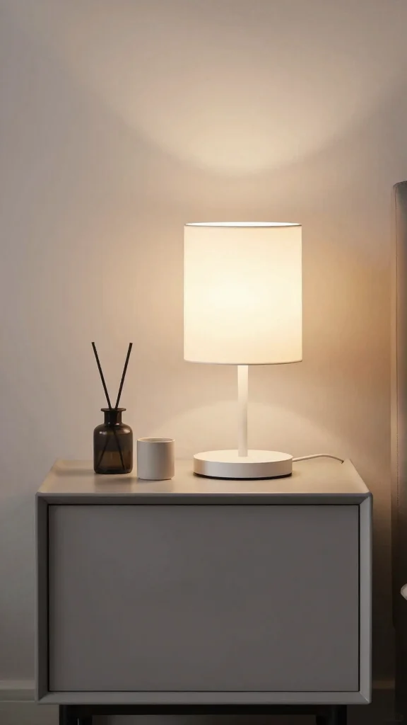 12 Bedroom Nightstand Decor Ideas for a Functional Styled Bedside - 11. Minimalist Light Fixtures 1