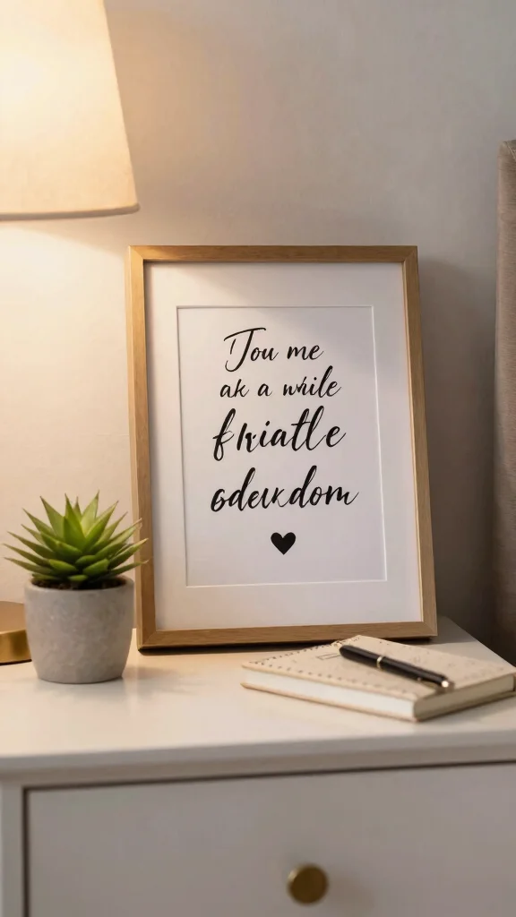 12 Bedroom Nightstand Decor Ideas for a Functional Styled Bedside - 12. Thoughtful Quotes 1