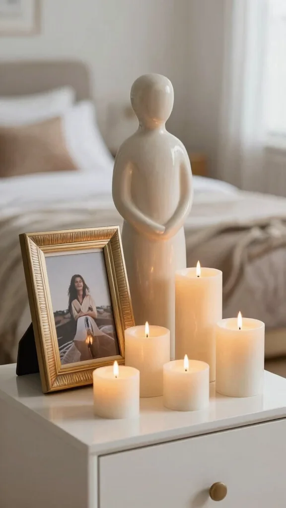 12 Bedroom Nightstand Decor Ideas for a Functional Styled Bedside - 4. Artistic Arrangements 1