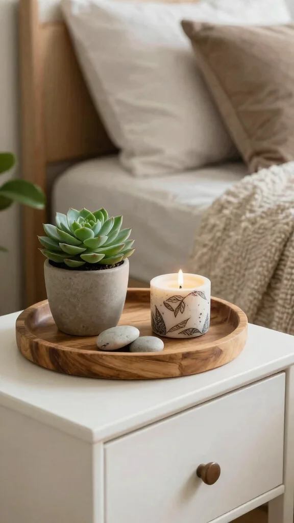 12 Bedroom Nightstand Decor Ideas for a Functional Styled Bedside - 5. Natural Elements 1
