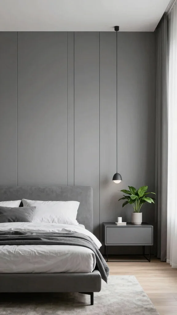 12 Bedroom Panelling Ideas for a Textured Architectural Wall Detail - 10. Vertical Panels for Modernity and Height 1