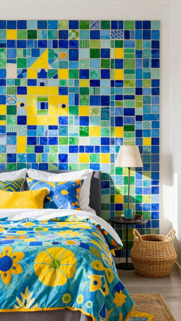 12 Bedroom Panelling Ideas for a Textured Architectural Wall Detail - 9. Mosaic Panels for Artistic Flair 1