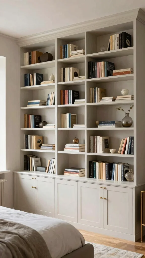 12 Bedroom Shelf Ideas for Books Decor and Organized Storage - 11. Custom Built-Ins: Tailored to You 1