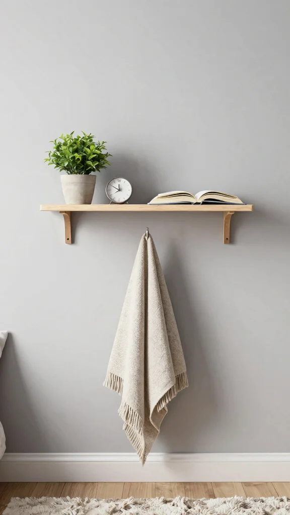 12 Bedroom Side Table Ideas for a Practical Beautiful Bedside - 1. Floating Shelf Table 1