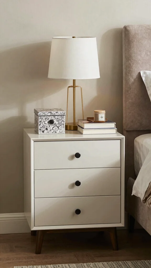 12 Bedroom Side Table Ideas for a Practical Beautiful Bedside - 8. Stylish Storage Solutions 1