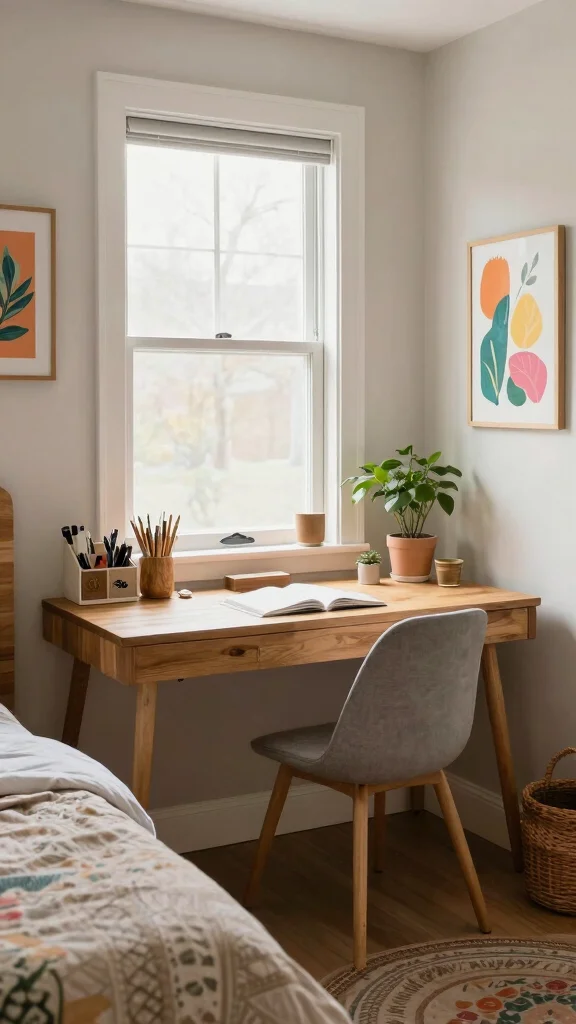 12 Budget Bedroom Makeover Ideas That Look Expensive Without the Price Tag - 12. Create a Functional Workspace in Your Bedroom 1